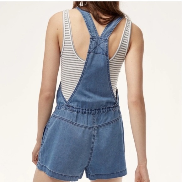 Aritzia Wilfred Free Beatriz Romper Chambray Size Medium - Picture 2 of 8